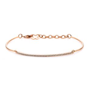 Armband aus 750 Gold Rotgold 38 Brillanten 0,23ct TW-SI L:18cm