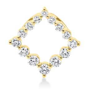 Anhänger aus 750 Gold Gelbgold 14 Diamanten 0,4ct TW-SI 14,4x14,1mm