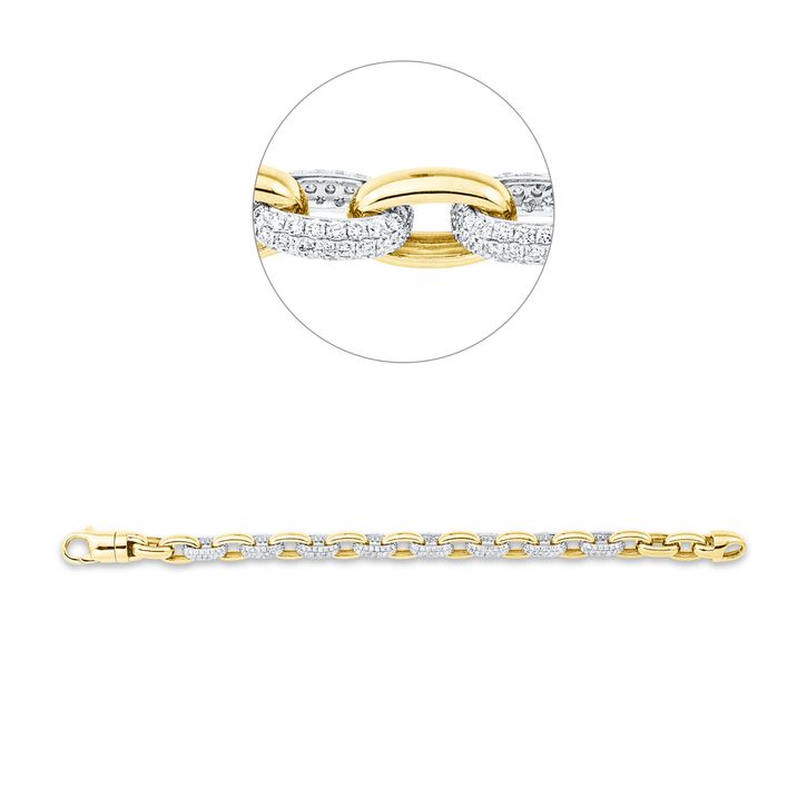 Armband aus 750 Gold gelb weiß 496 Brillanten 5.02ct