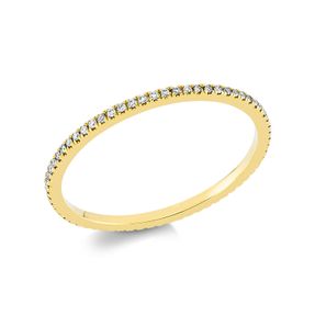 Memoire Ring aus 750 Gold Gelbgold 66 Brillanten 0,14ct W-SI B:1,1mm