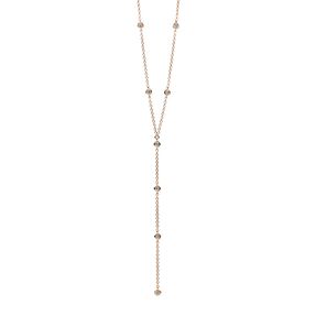 Collier aus 750 Gold Rotgold 10 Brillanten 0,16ct TW-SI L:45,5cm