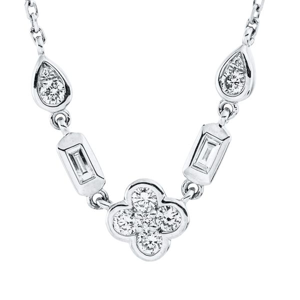 Collier aus 750 Weißgold 11 Brillanten 0.33ct