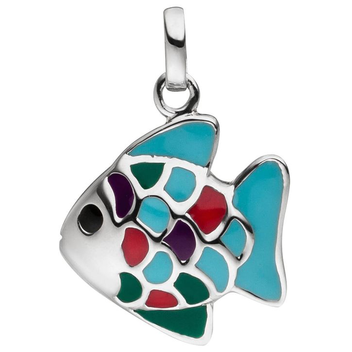 Anhänger Fisch aus 925 Silber multicolor