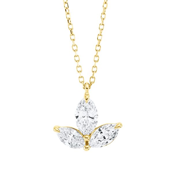 Collier aus 750 Gelbgold 3 Diamanten 0.78ct