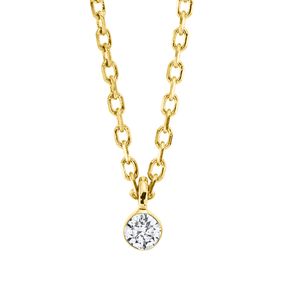 Collier aus 750 Gold Gelbgold Brillant 0,05ct TW-SI L:45cm