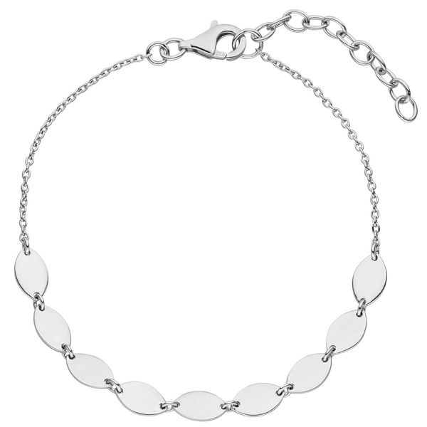 Armband 925 Silber spitzovale Plättchen