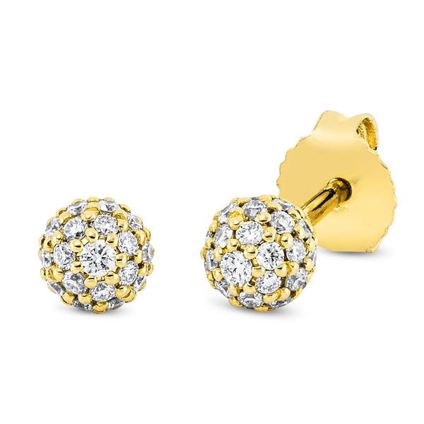 Pavé Ohrstecker aus 750 Gelbgold 56 Brillanten 0.31ct