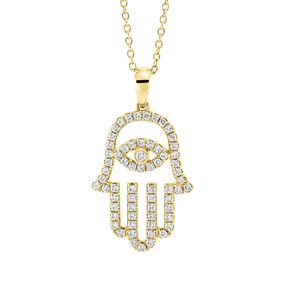 Collier aus 585 Gold Gelbgold 64 Diamanten 0,56ct TW-SI L:45,7cm