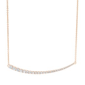 Collier aus 750 Gold Rotgold 28 Brillanten 0,55ct I-SI L:43,2cm