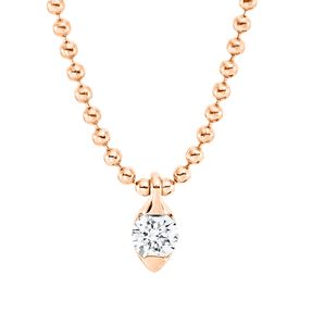 Collier aus 750 Gold Rotgold Brillant 0,07ct I-SI L:46cm