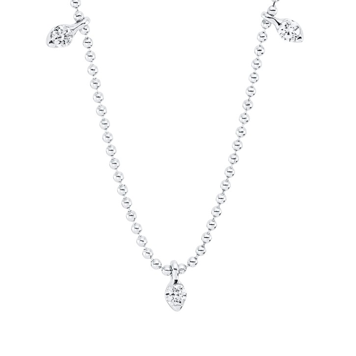 Collier aus 750 Weißgold 5 Brillanten 0.16ct