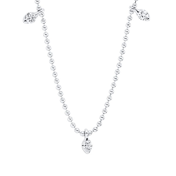 Collier aus 750 Weißgold 5 Brillanten 0.16ct