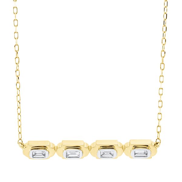 Collier aus 585 Gelbgold 4 Diamanten 0.21ct