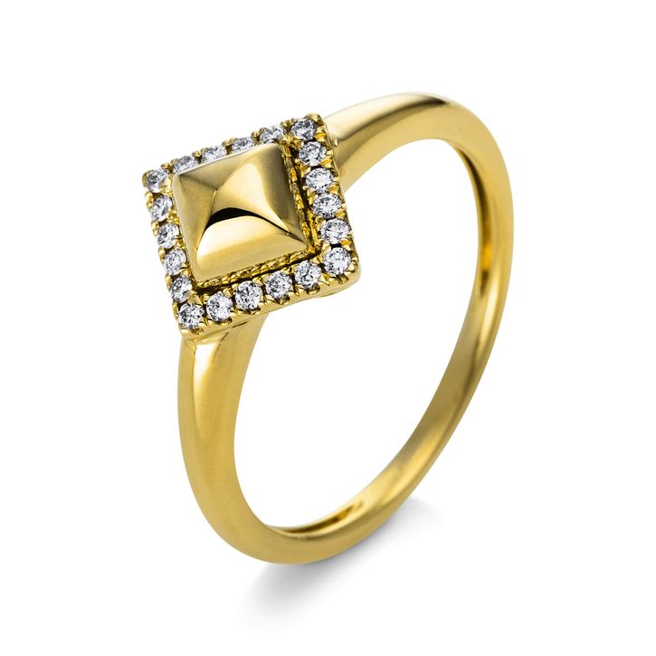 Ring aus 585 Gelbgold 20 Brillanten 0.12ct