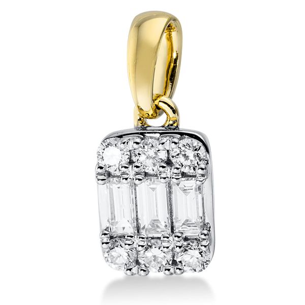 Anhänger aus 750 Gelbgold 9 Diamanten 0.25ct