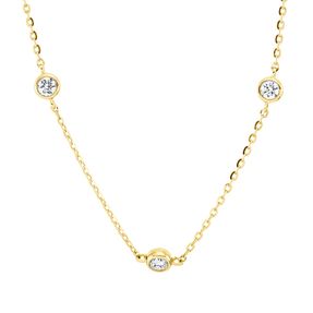 Collier aus 750 Gold Gelbgold 27 Brillanten 1,04ct TW-SI L:71,1cm