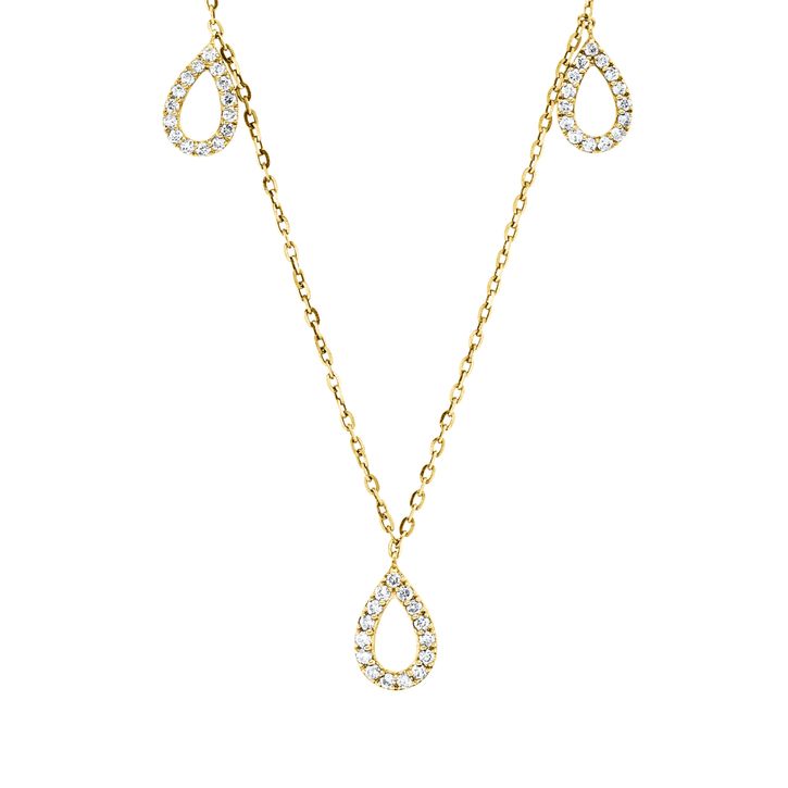 Collier aus 585 Gelbgold 75 Brillanten 0.34ct