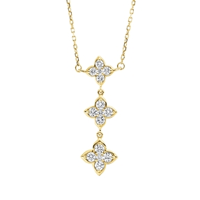 Collier aus 750 Gold Gelbgold 15 Diamanten 0,43ct TW-SI L:45,7cm Collier aus 750 Gold Gelbgold 15 Diamanten 0,43ct TW-SI L:45,7cm