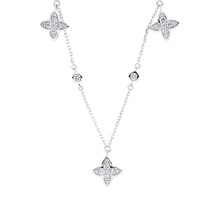 Collier aus 750 Weißgold 31 Brillanten 0.57ct