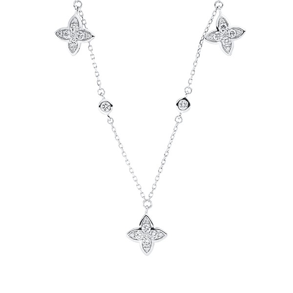 Collier aus 750 Weißgold 31 Brillanten 0.57ct