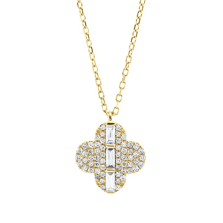 Collier aus 750 Gelbgold 61 Brillanten 0.24ct