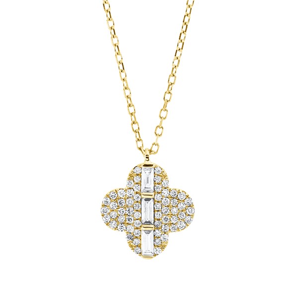 Collier aus 750 Gelbgold 61 Brillanten 0.24ct