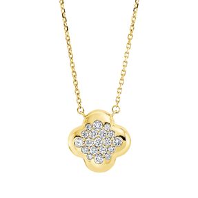 Collier aus 750 Gold Gelbgold 19 Brillanten 0,38ct TW-SI L:45,7cm