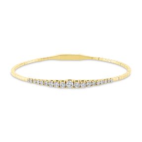 Armband aus 750 Gold Gelbgold 19 Diamanten 0,47ct TW-SI L:18cm