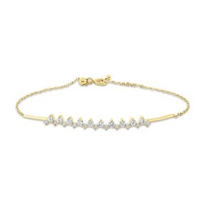 Armband aus 750 Gold Gelbgold 21 Brillanten 0,38ct TW-SI L:17,8cm