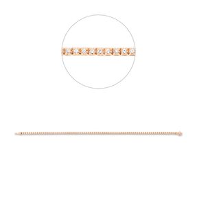 Armband aus 750 Gold Rotgold 80 Brillanten 0,5ct W-SI B:2,1mm L:17cm