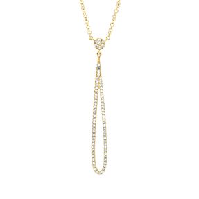 Collier aus 750 Gold Gelbgold 74 Diamanten 0,17ct W-SI L:45,7cm