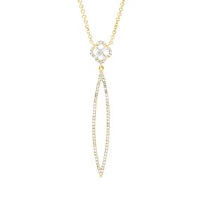 Collier aus 750 Gold Gelbgold 84 Diamanten 0,24ct L:45,7cm