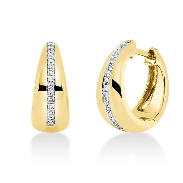 Creolen aus 750 Gelbgold 32 Brillanten 0.16ct