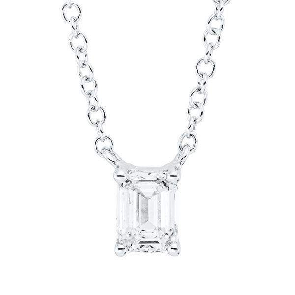 Solitaire Collier aus 750 Weißgold Diamant 0.5ct