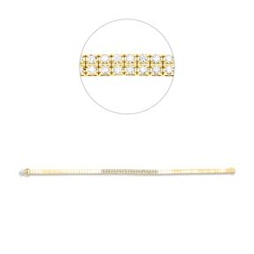 Armband aus 750 Gold Gelbgold 42 Brillanten 0,67ct TW-SI B:4,1mm L:19cm