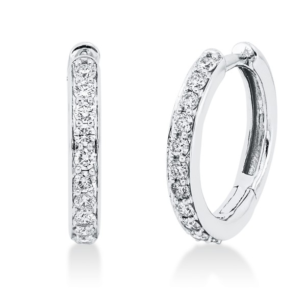 Creolen aus 750 Weißgold 24 Brillanten 0.51ct