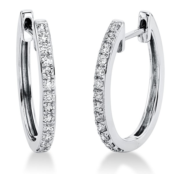 Creolen aus 750 Weißgold 26 Brillanten 0.44ct