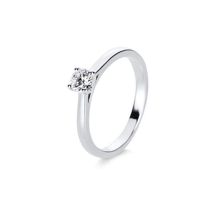 Solitaire Ring aus 585 Weißgold 1 Brillant 0.3ct