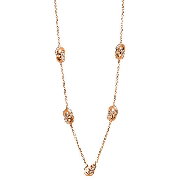 Collier aus 750 Rotgold 110 Brillanten 0.44ct