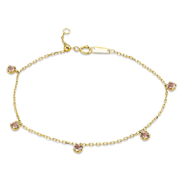 Armband aus 750 Gelbgold 5 Morganite