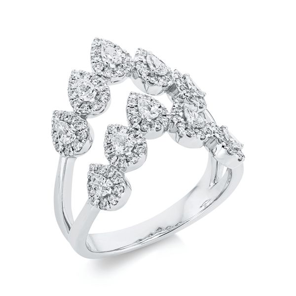 Ring aus 750 Weißgold 110 Brillanten 1.01ct