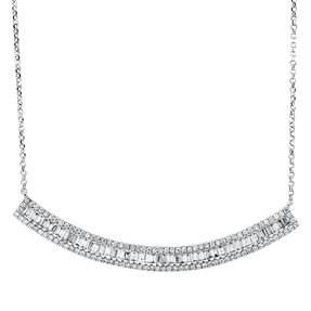 Collier Bogen aus 750 Gold Weißgold 153 Diamanten 0,73ct TW-SI L:43,2cm Collier Bogen aus 750 Gold Weißgold 153 Diamanten 0,73ct TW-SI L:43,2cm