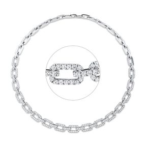 Collier aus 750 Gold Weißgold 335 Brillanten 8,19ct TW-VSI L:44cm Collier aus 750 Gold Weißgold 335 Brillanten 8,19ct TW-VSI L:44cm