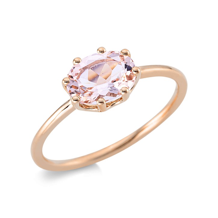 Ring aus 750 Rotgold Morganit
