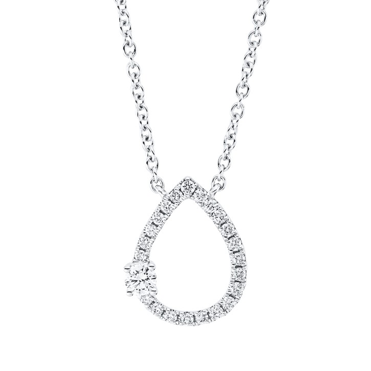 Collier aus 750 Weißgold 23 Brillanten 0.16ct