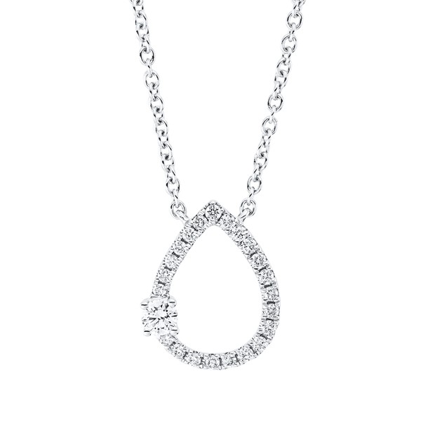 Collier aus 750 Weißgold 23 Brillanten 0.16ct
