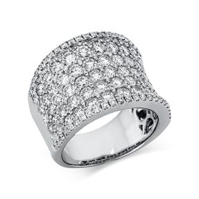 Pavé Ring aus 750 Gold Weißgold 160 Diamanten 3,25ct TW-SI B:16,4mm