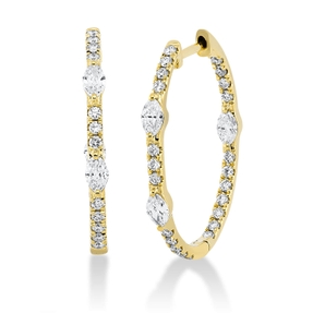 Creolen aus 750 Gold Gelbgold 52 Diamanten 0,82ct TW-SI 22x2,2mm