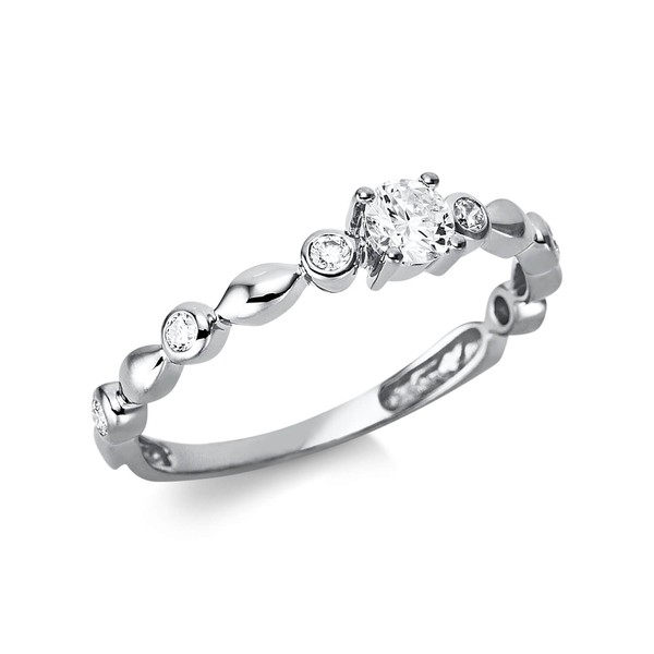 Ring aus 750 Weißgold 7 Brillanten 0.31ct