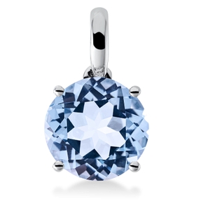 Anhänger aus 750 Gold Weißgold Topas 3,6ct skyblue 15x9mm mit Öse Anhänger aus 750 Gold Weißgold Topas 3,6ct skyblue 15x9mm mit Öse